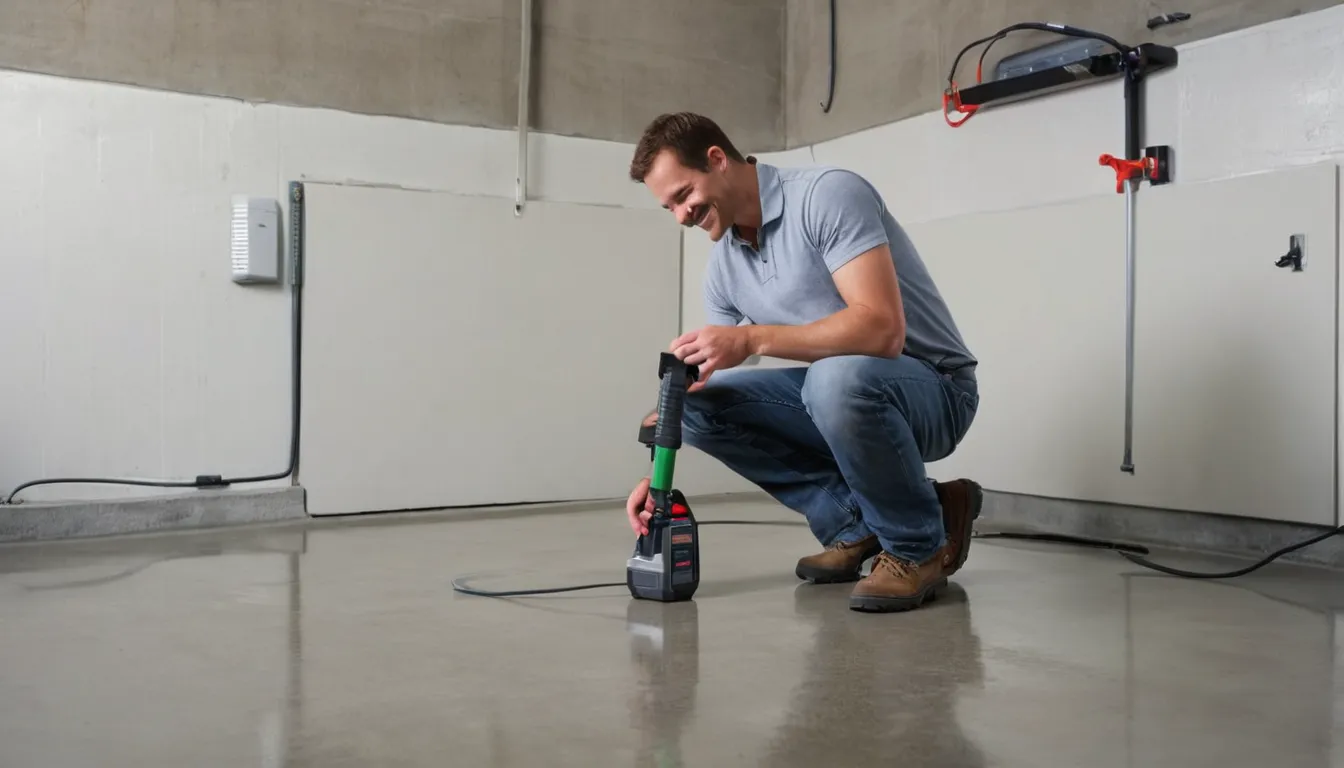 A provider checking a concrete slab in the Minneapolis area